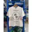 Áo thun ngắn tay giặt cổ điển Unisex, vải Cotton họa tiết, áo khoác quá khổ có gân đan đường viền cổ