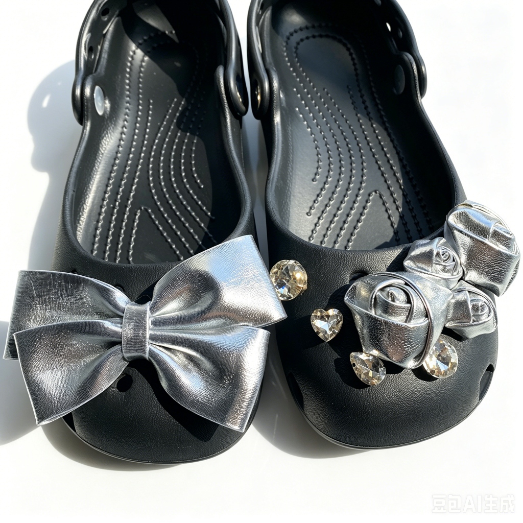 Phụ Nữ Bé Gái Tắc Sandal Giày DIY Quyến Rũ Phong Cách Dễ Thương Hoa Bạc Mặt Dây Chuyền Nút Lỗ Giày Trang Trí Bộ Phụ Kiện Quà Tặng