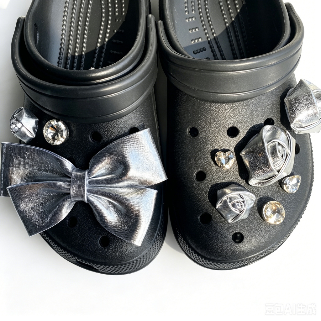 Phụ Nữ Bé Gái Tắc Sandal Giày DIY Quyến Rũ Phong Cách Dễ Thương Hoa Bạc Mặt Dây Chuyền Nút Lỗ Giày Trang Trí Bộ Phụ Kiện Quà Tặng