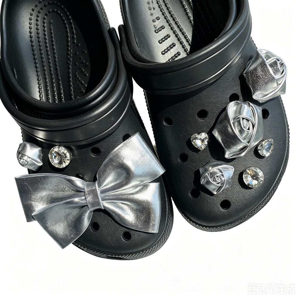 Phụ Nữ Bé Gái Tắc Sandal Giày DIY Quyến Rũ Phong Cách Dễ Thương Hoa Bạc Mặt Dây Chuyền Nút Lỗ Giày Trang Trí Bộ Phụ Kiện Quà Tặng