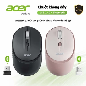 Acer Chuột không dây Siêu Yên Chuột ba kênh 2.4G Bluetooth 5.2 chế độ kép với 3 cấp độ DPI Thiết kế bổ sung Plug & Play for Laptop M401