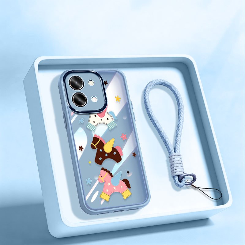 Ốp Điện Thoại YBD Cho OPPO A6 Pro A6X A6T Pro A6S A6K 5G Apple Pony Vỏ Bảo Vệ TPU Mềm Có Dây Buộc