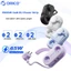 ORICO 6IN1 GaN 65W PD Dải nguồn du lịch Ổ cắm EU | Dây nối dài di động sạc nhanh 2AC Schuko + 2USB-A + 2Type-C Dây quấn 1.6M