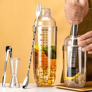 ELBBKG 7 Cái / bộ Bộ Bình Lắc Cotail Shaker Và Đo Jigger Bộ Đồ Uống Hỗn Hợp Tay Lắc Dụng Cụ Để Pha Chế Và Thanh Gia Đình Mới
