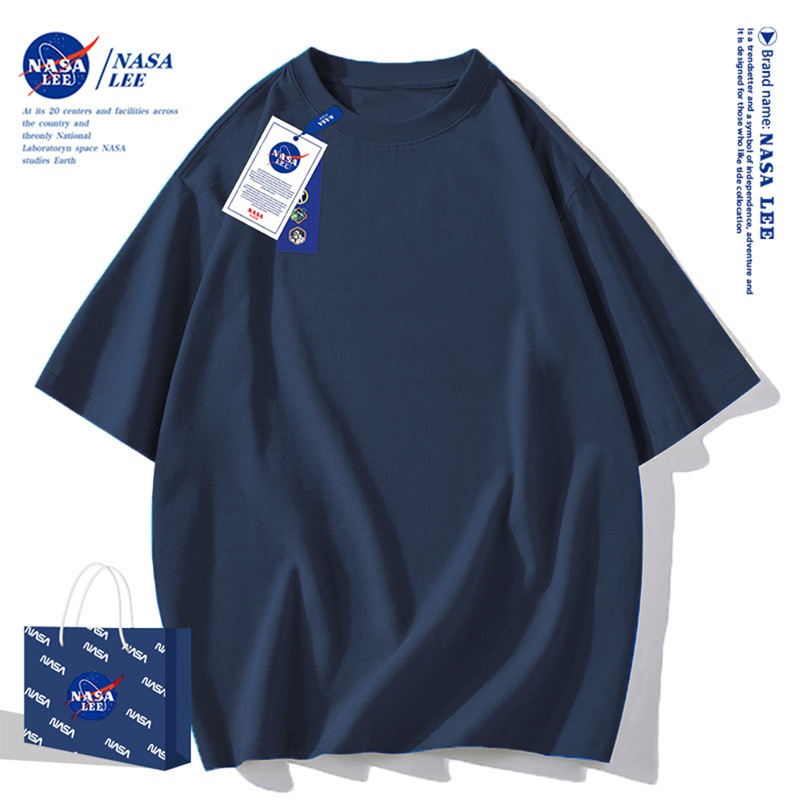 Áo NASA màu trơn Cotton 100%, mặc thoải mái, mát mẻ, kiểu dáng Unisex nhiều size