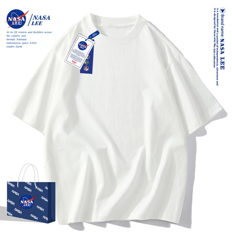 Áo NASA màu trơn Cotton 100%, mặc thoải mái, mát mẻ, kiểu dáng Unisex nhiều size