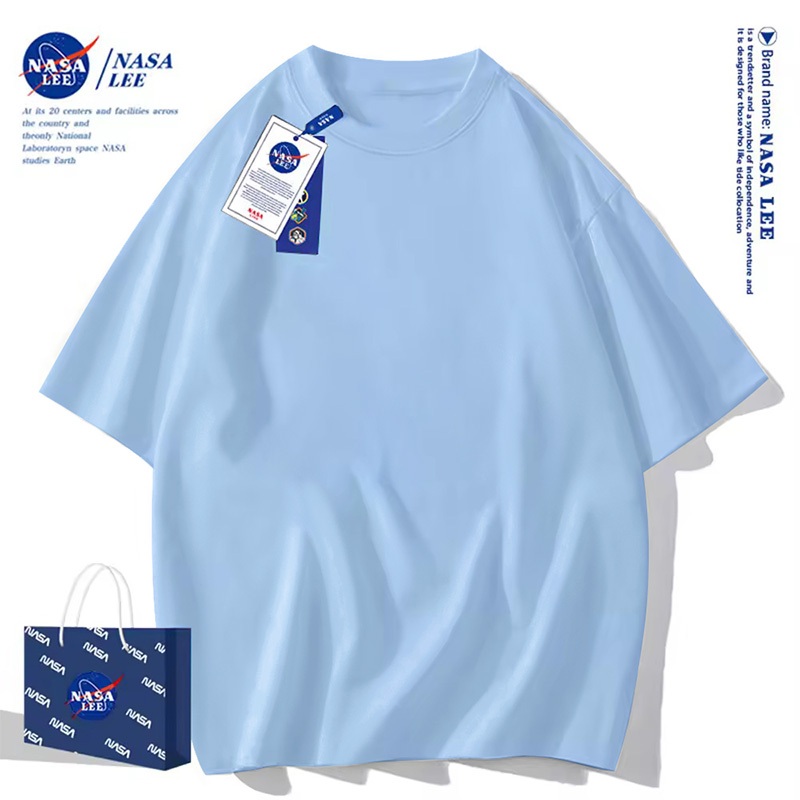 Áo NASA màu trơn Cotton 100%, mặc thoải mái, mát mẻ, kiểu dáng Unisex nhiều size