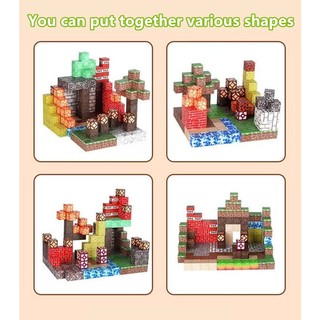 Khối xây dựng giáo dục từ tính thế giới hộp từ tính khối xây dựng đồ chơi trẻ em hộp lưu trữ