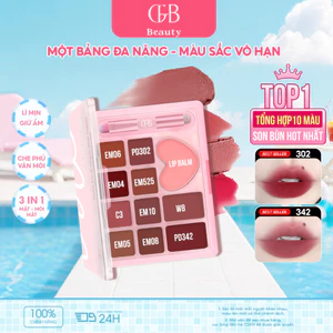 Bảng Son CFB Velvet Lip Mud, Lì Mịn, Màu Nude Dễ Dùng, Lâu Trôi