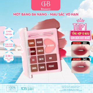 [CFB] Bảng Son CFB Velvet Lip Mud, Lì Mịn, Lên Màu Chuẩn, Lâu Trôi, Sắc Tố Cao
