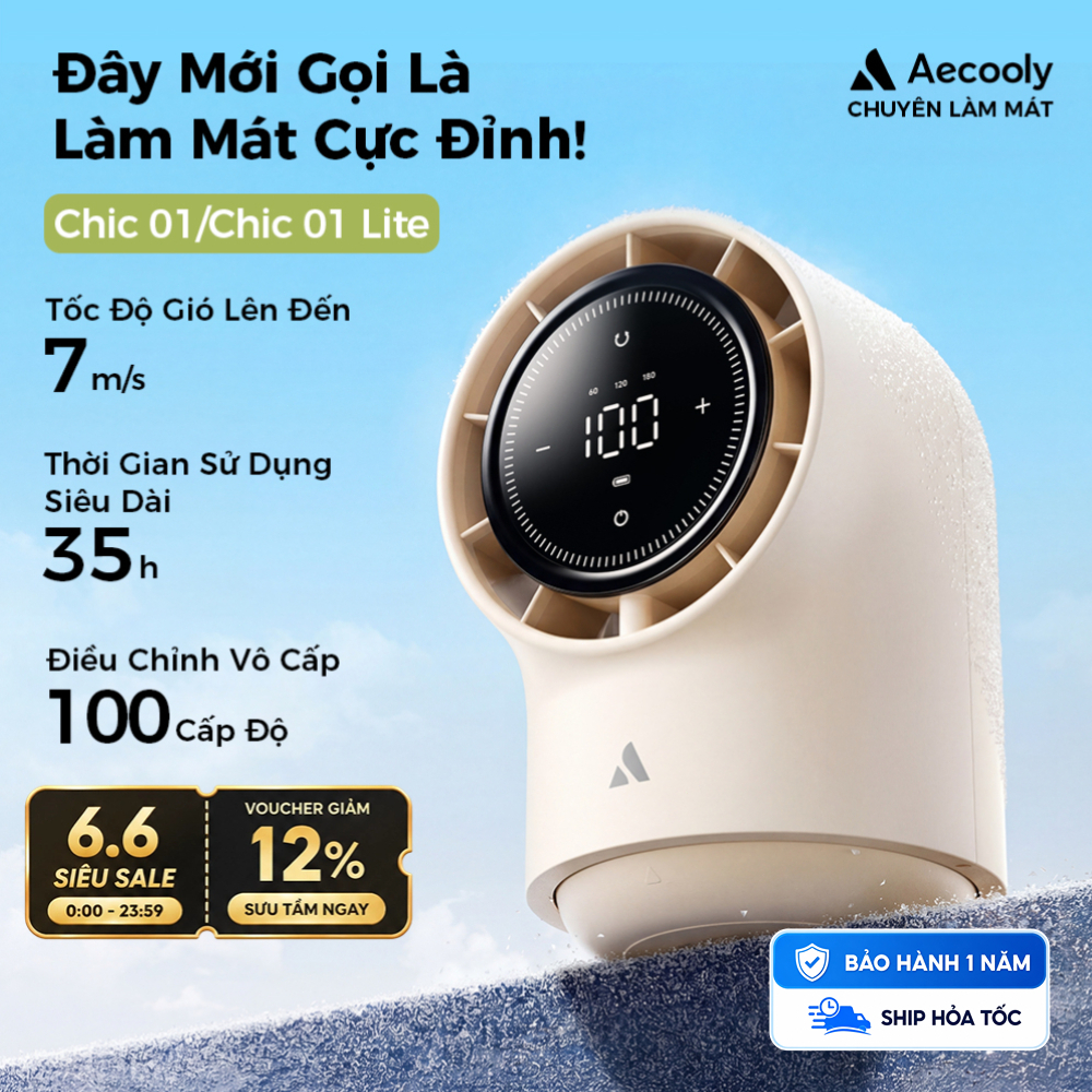 Aecooly Quạt Để Bàn Di Động 180° Màn hình LED xoay 8000mAh Ký túc xá / Phòng ngủ Quạt bàn hoạt động yên tĩnh