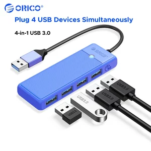 ORICO 4 cổng USB3.0 Hub 5Gbps Bộ chia USB di động tốc độ cao Màu xanh lam cho máy tính xách tay PC PS4 Xbox