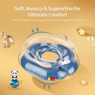 Phao Bơi Cổ Swimbobo Chống Lật, PVC Mềm Mại, Có Chuông Cho Bé Sơ Sinh