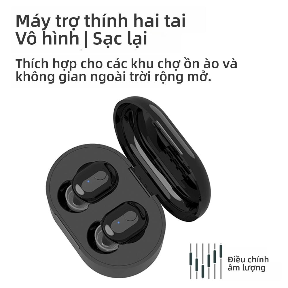 Máy trợ thính nhỏ gọn A-305 có tuổi thọ pin dài & âm thanh giảm tiếng ồn trong suốt