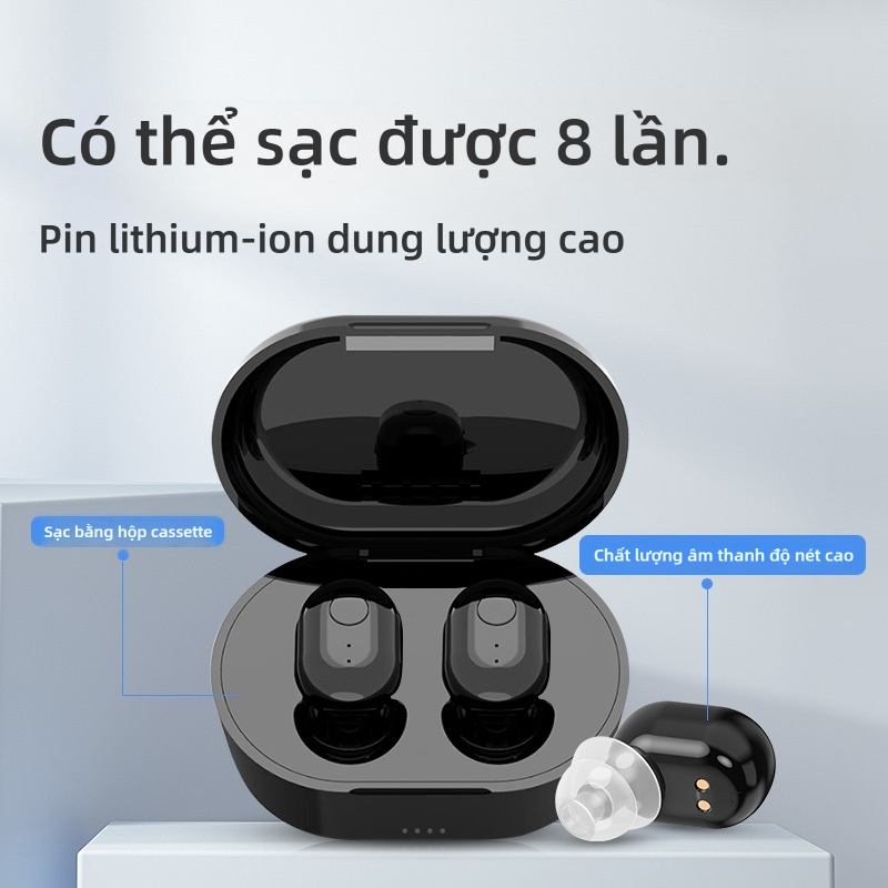 Máy trợ thính nhỏ gọn A-305 có tuổi thọ pin dài & âm thanh giảm tiếng ồn trong suốt