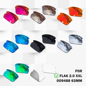 Ống kính phân cực chống va đập Tương thích với Oakley Flak 2.0 XXL OO9488 Kính râm 63mm Tùy chọn nhiều màu