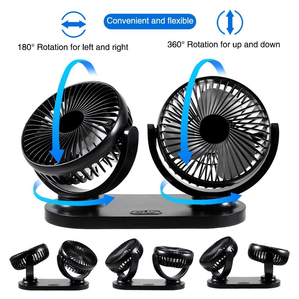Quạt ngồi sau ô tô 5,5 Inch 3 tốc độ