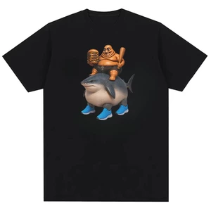 Vui Vẻ Béo Bé Trai Saur Cưỡi Mỡ Tulalero Brainrot Meme Thiết Kế Mới Cotton Nguyên Chất In Hình Áo Thun Nam