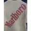 Vintage Xi măng Trắng Rửa Cotton Tee Phía Trước Túi Nhỏ Logo Lưng Lớn Slanted Đỏ In Chữ Rời Oversize Unisex Tay Ngắn Top