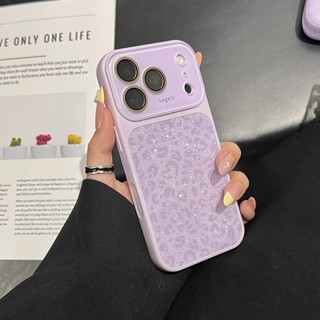 Ốp điện thoại in hình da báo lớn sang trọng tức thì 17 ánh sáng phù hợp cho iPhone 13 14 15 16 17 Pro Max toàn diện gương bảo vệ chống rơi vỏ silicon