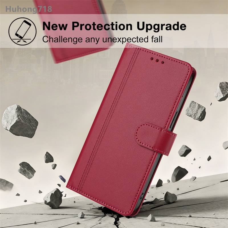 Dành Cho Doogee B10 N55 N60 Note 56 56X 58 59 Plus Pro Ví Lật Bao Da Bảo Vệ Thả Có Khe Cắm Thẻ Vỏ Silicon Mềm Dây Đeo Tay Sạc Không Dây