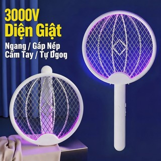 Di Động Công Suất Cao Sạc Điện Diệt Muỗi Swatter Vợt Bẫy Muỗi Điện Áp Cao