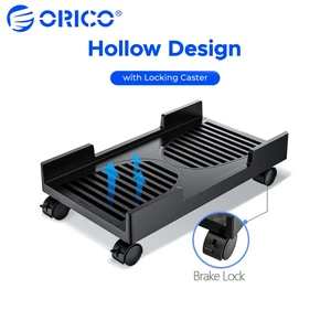 Giá đỡ CPU ORICO có bánh phanh thông gió Giá đỡ tháp PC chống ẩm Hạng nặng Máy tính để bàn Khung máy tính Giá đỡ cơ sở di động