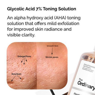 The Ordinary Glycolic Acid Toner For Face Exfoliating Scrub Dark Spot Remover Brightening Skin Care