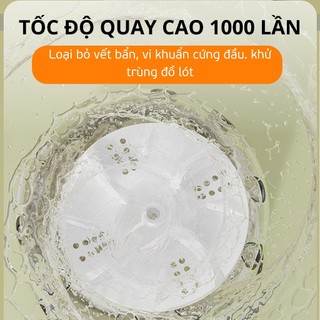 QUITEK Máy Giặt Mini Gấp Gọn – 2 Chế Độ Tự Động, Giặt Đồ Lót & Đồ Cho Bé, Tiện Lợi Mang Theo