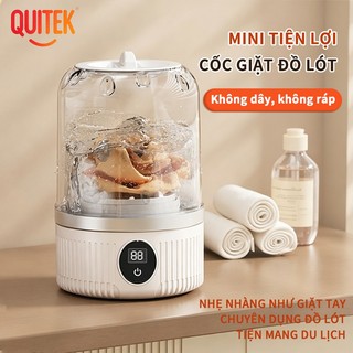 QUITEK Máy Giặt Mini Gấp Gọn – 2 Chế Độ Tự Động, Giặt Đồ Lót & Đồ Cho Bé, Tiện Lợi Mang Theo