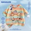 Thành viên NASA Crazy Animal City in hình cho trẻ em Áo thun Cotton ngắn tay nguyên chất loại A cho bé trai bé gái mùa hè Áo thun mặc đường phố phong cách mới