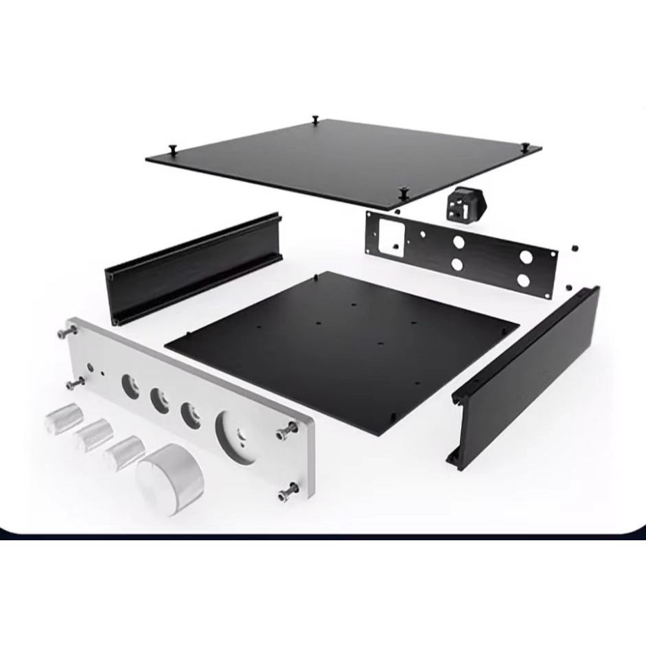 W190 H46 D191 MỚI 2104 Vỏ giải mã DAC cỡ nhỏ DIY Hi End Bộ khuếch đại công suất hạng sau Cung cấp khung gầm Anodize Vỏ âm thanh nhôm