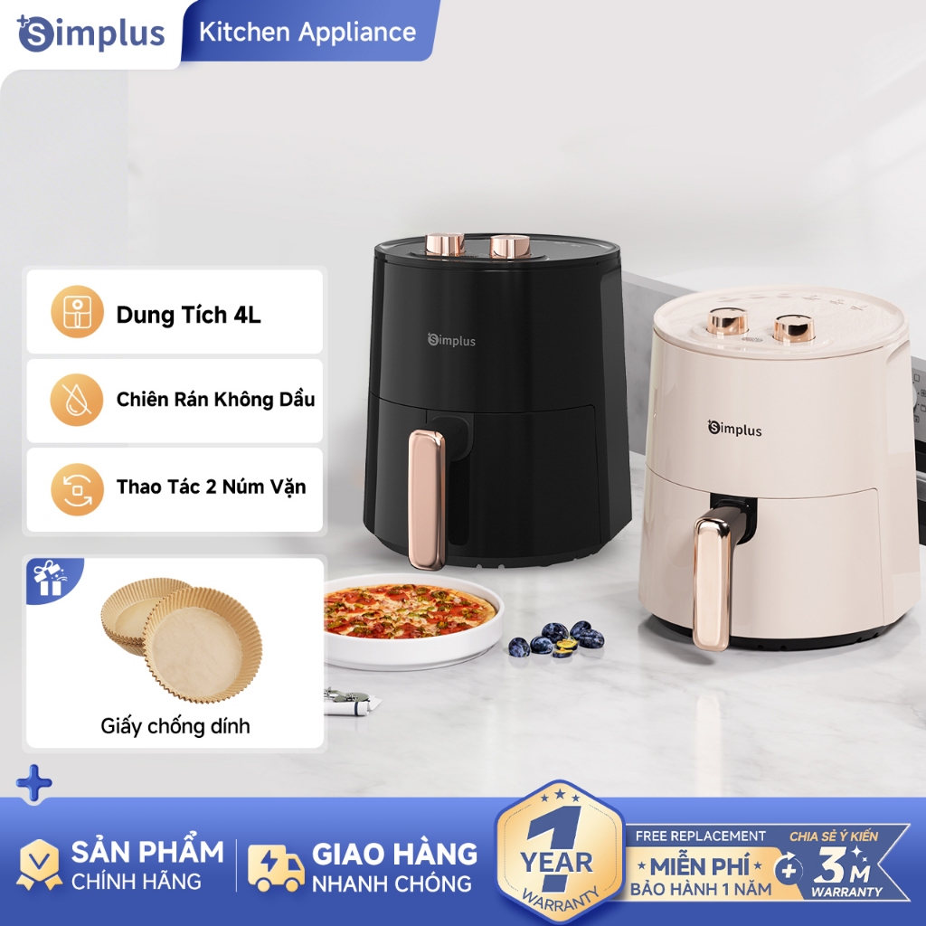 Simplus Nồi chiên không dầu 4L dung tích lớn chiên nướng đa năng không ...
