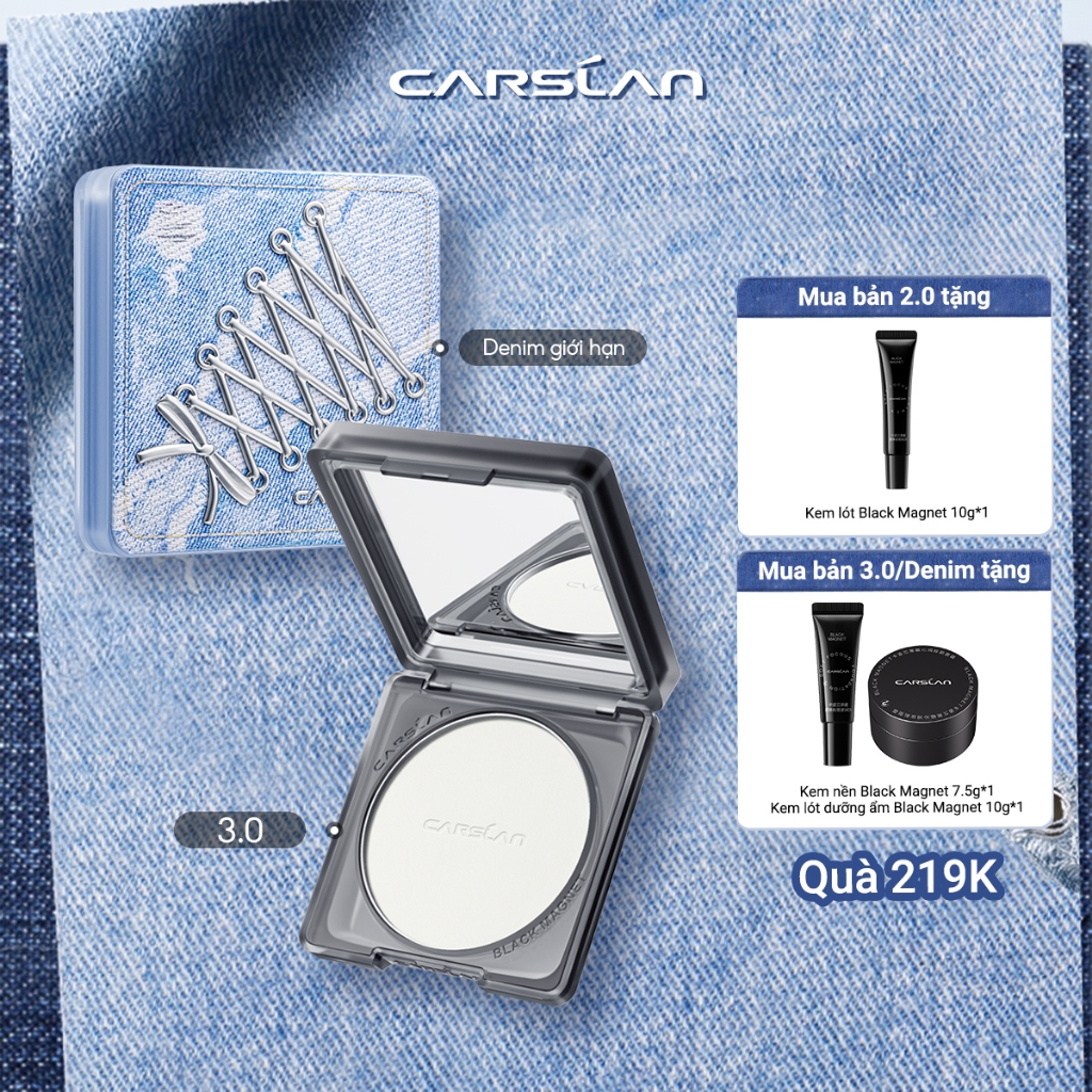 Phấn Nén kiềm dầu Carslan Soft Mist 24h Phấn Phủ trang điểm Mềm Mại Lâu Trôi 8g