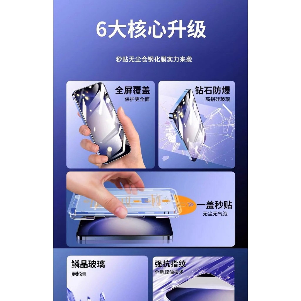 Thích hợp cho Samsung Z Fold 3 / 4 / 5 / 6 / 7 + W23 / W24 / W25 / W26 Giây Phim cường lực Độ cứng 9H Bảo hiểm toàn màn hình HD Phim căn chỉnh tự động chống vân tay