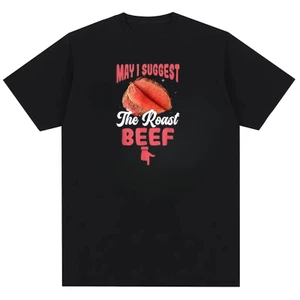 Áo thun nam 100% cotton phong cách retro, in hình bò nướng vui nhộn