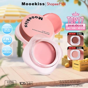 Má Hồng Kem Mooekiss, Hiệu Ứng Căng Bóng Tự Nhiên, Nâng Tông Da, Chống Nước, Lâu Trôi 12H 5g