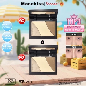 Combo 2 Bảng Tạo Khối Mooekiss 3 Màu, Định Hình Khuôn Mặt, Hiệu Ứng Tự Nhiên, Lâu Trôi 9gx2