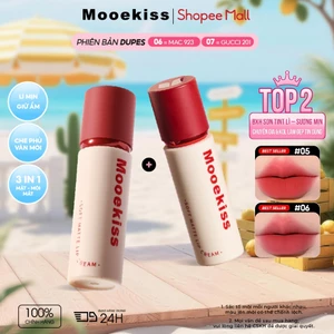 Combo 2 Son Lì Mooekiss, Khóa Màu, Không Dính Cốc, Lâu Trôi, Bảng 6 Màu Dễ Dùng 3gx2