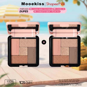 Combo 2 Bảng Phấn Mắt Mooekiss 5 Màu Tone Đất, Lì Mịn, Dễ Tán, Nhũ Lấp Lánh,Lì Mịn / Matte,Sắc Tố Cao,Bão Hòa Thấp，Thiết Kế Nam Châm 8.5gx2