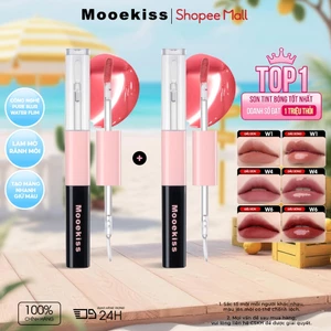Combo 2 Son Mooekiss 2 Đầu, Lì & Bóng, Nhỏ Gọn, Lâu Trôi, Tiện Mang Theo 1.5g+1.5g