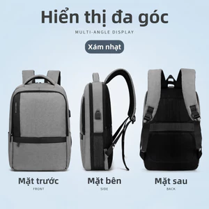 Balo Công Sở Nam Nhẹ Nhàng, Chống Thấm Nước, Đệm Lưng Thoáng Khí, Đựng Laptop 15.6 Inch, Có Ngăn