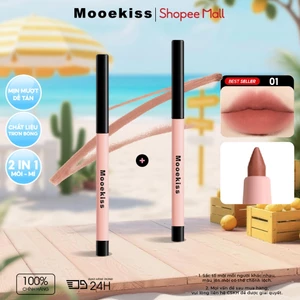 Bút chì lót môi Mooekiss Không khô, xác định đường viền môi không bị nhòe. Màu khỏa thân tự nhiên, Chống Nước, Lâu Trôi, Không Lem, Hàng Ngày