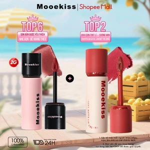 Combo Son Mooekiss Nắp Đen 2g và Son Nắp Đỏ 3g, Lì Mịn Nhẹ Môi, Lâu Trôi, Tôn Da