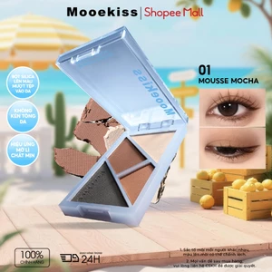 Bảng Phấn Mắt Mooekiss 4 Màu, Lì & Nhũ, Dễ Tán, Makeup Nhẹ Tự Nhiên, Lâu Trôi,Lì Mịn / Matte,Sắc Tố Cao,Bão Hòa Thấp,Hàng Ngày