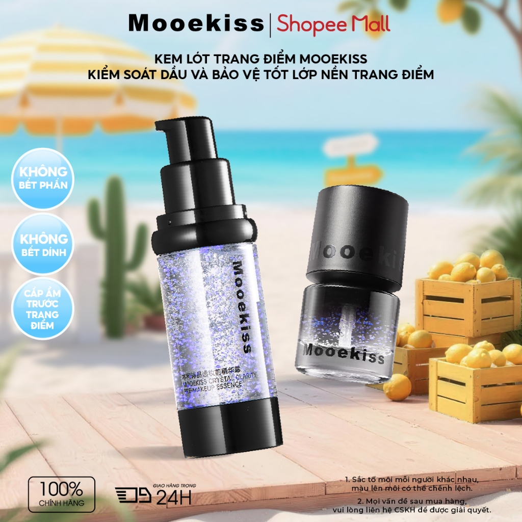 Kem lót trang điểm Mooekiss hiệu quả dưỡng ẩm kiểm soát dầu và bảo vệ tốt lớp nền trang điểm
