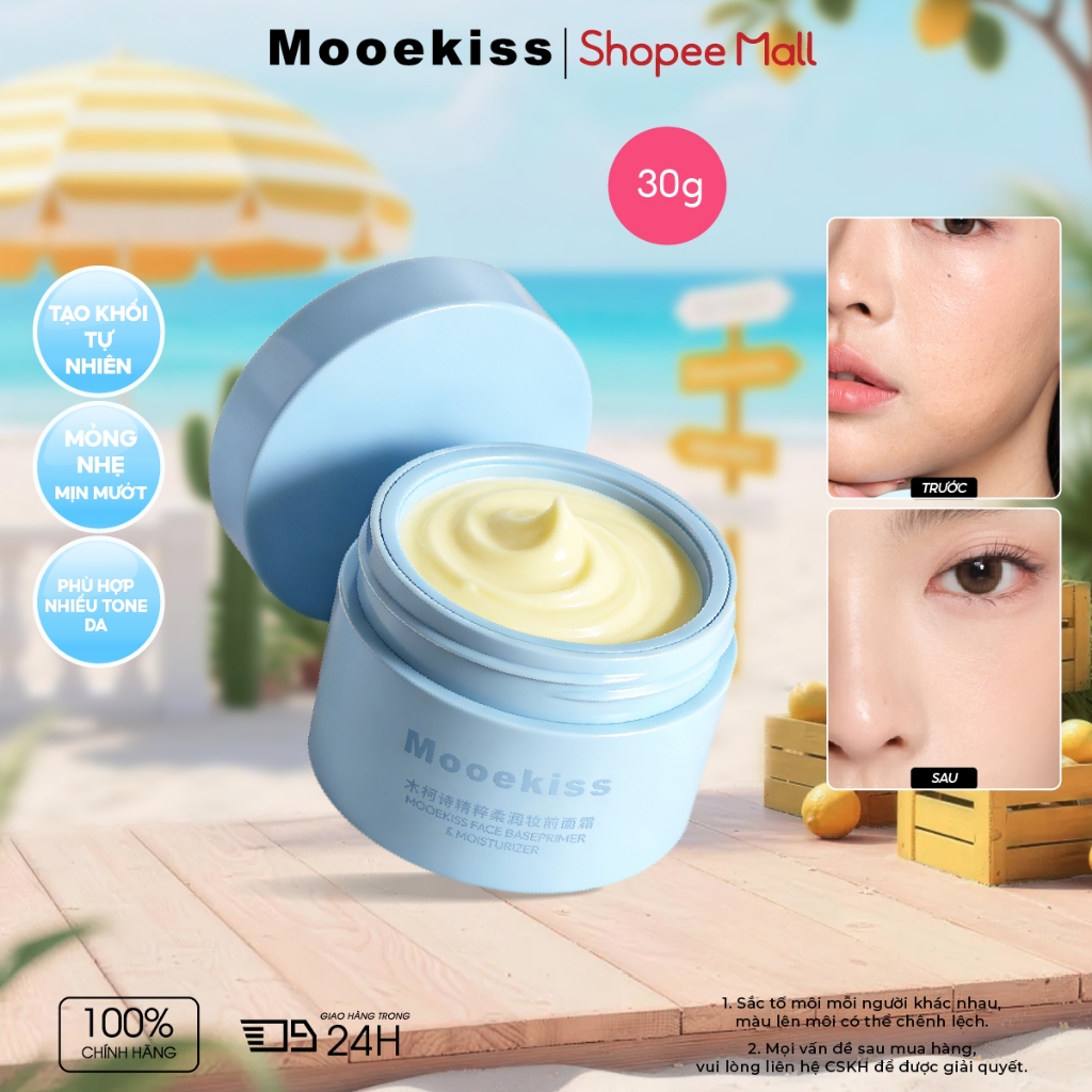 Kem Lót Mooekiss Essence, Dưỡng Ẩm, Làm Mịn Da, Thu Nhỏ Lỗ Chân Lông, Bám Nền, Lâu Trôi