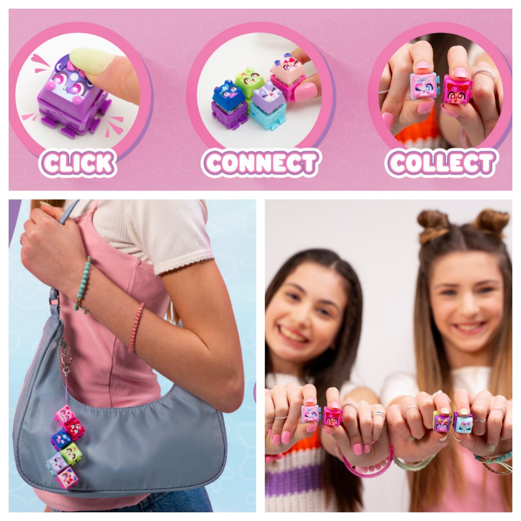 ECILY Click Keez Bàn Phím Móc Khóa Hộp Mù Clickeez Bàn Phím Cơ Keycaps Treo Móc Khóa Giảm Căng Thẳng Sưu Tập Đồ Chơi Trẻ Em