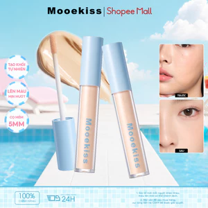 Combo 2 Kem Che Khuyết Điểm Mooekiss Dạng Lỏng, Che Thâm & Mụn, Dưỡng Ẩm, Lâu Trôi, Không Mốc