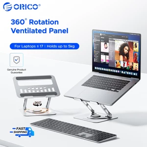Giá đỡ máy tính xách tay ORICO 360° Xoay Nâng Trục Kép Có Thể Điều Chỉnh Hợp Kim Nhôm Máy Tính Xách Tay Nâng Làm Mát Có Thể Gập Lại Giá Đỡ Máy Tính Bảng Cho 10-17 Inch Laptop